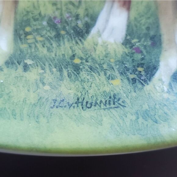 VINTAGE JC van Hunnik "Windmill with Horses" plate - Picture 2 of 3